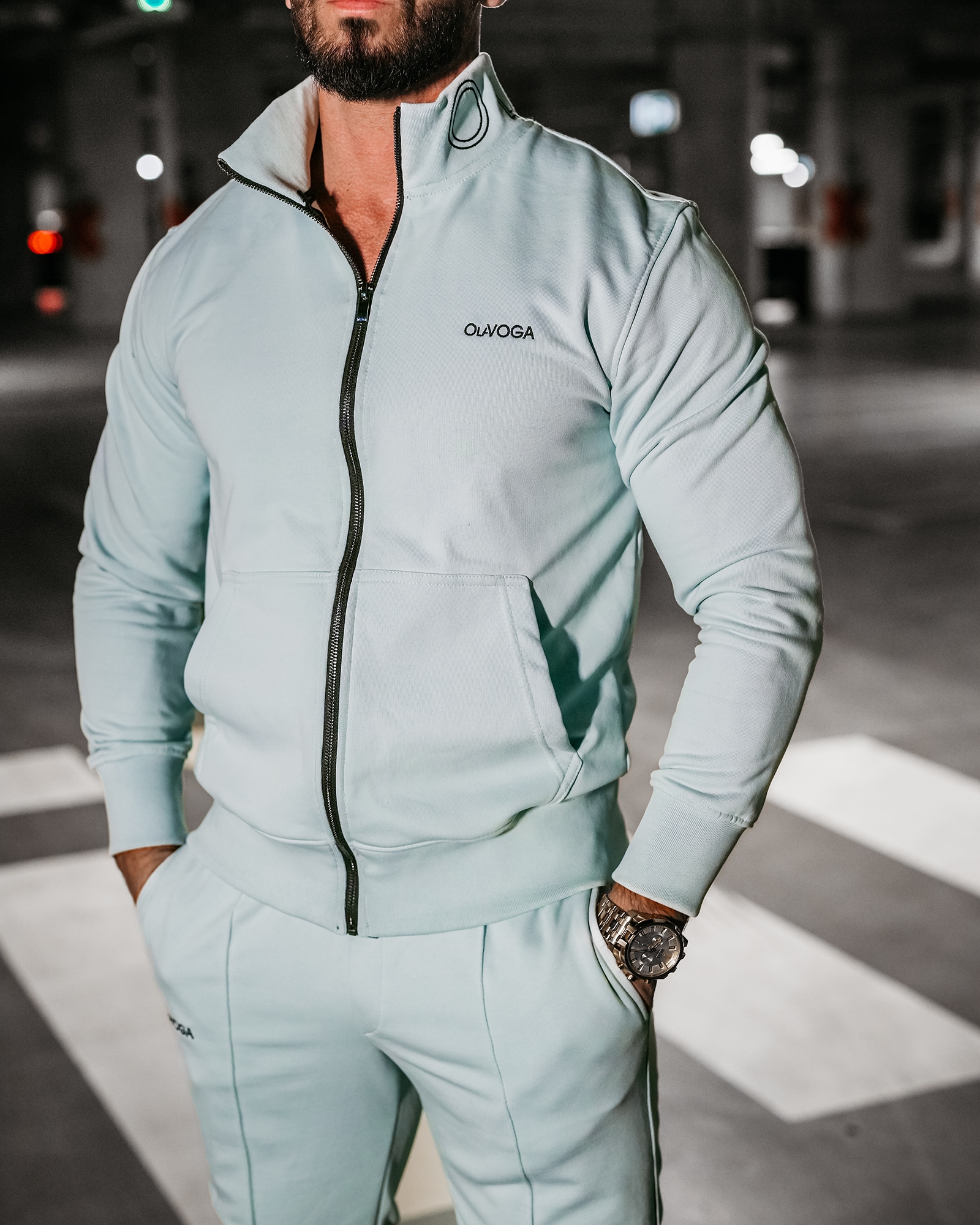 Dres męski bawełniany LOG OLAVOGA miętowy