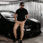 T-shirt męski logowany VALOR OLAVOGA czarny