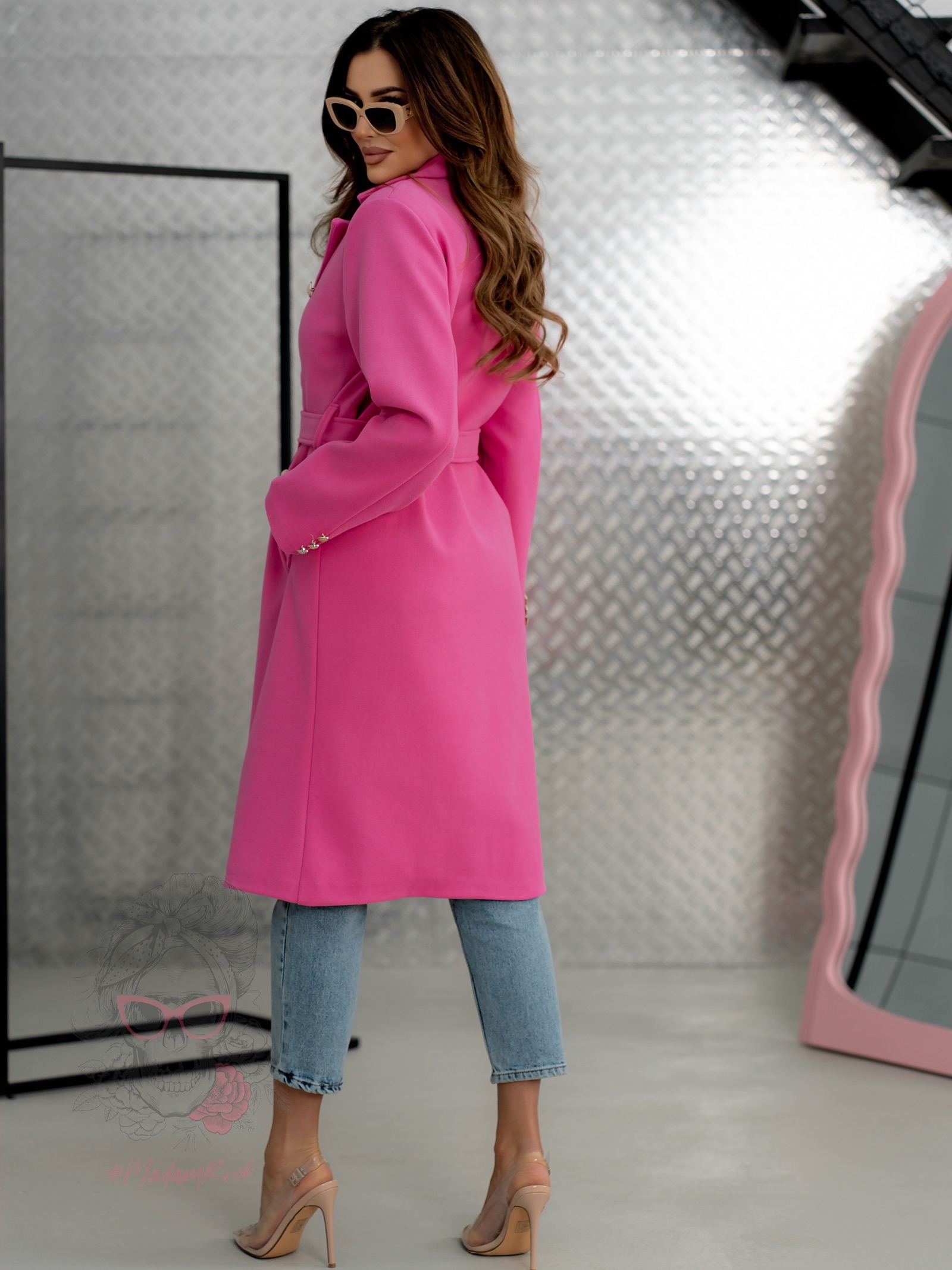 Płaszcz wiosenny Masi różowy