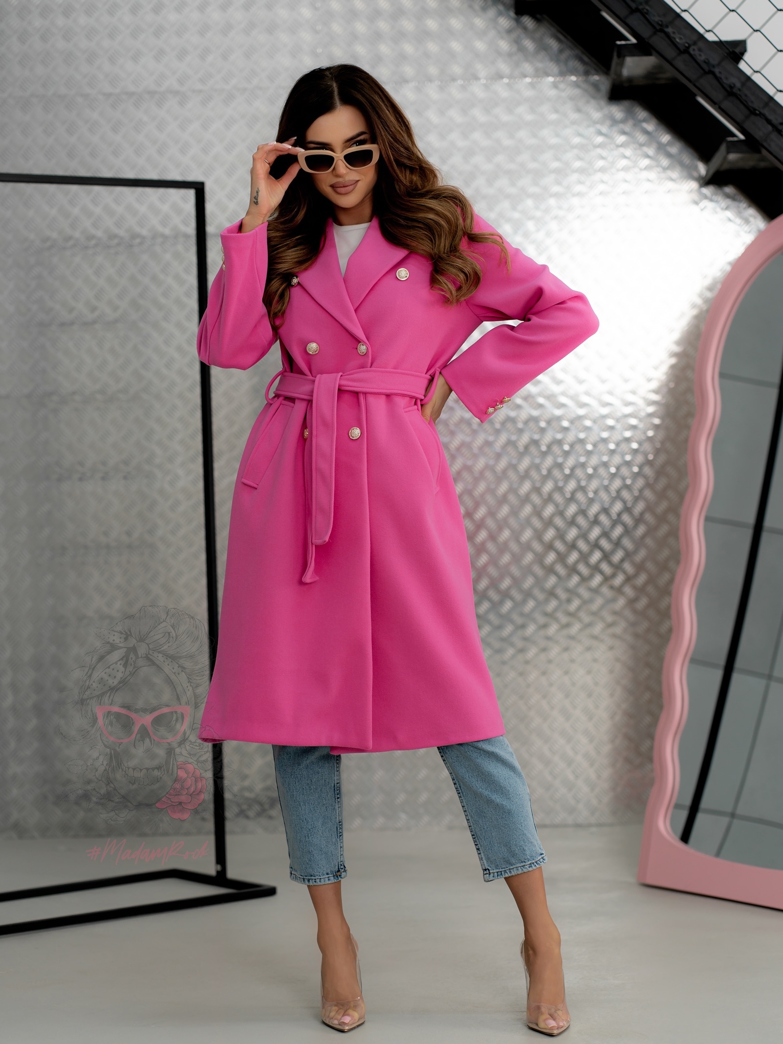 Płaszcz wiosenny Masi różowy