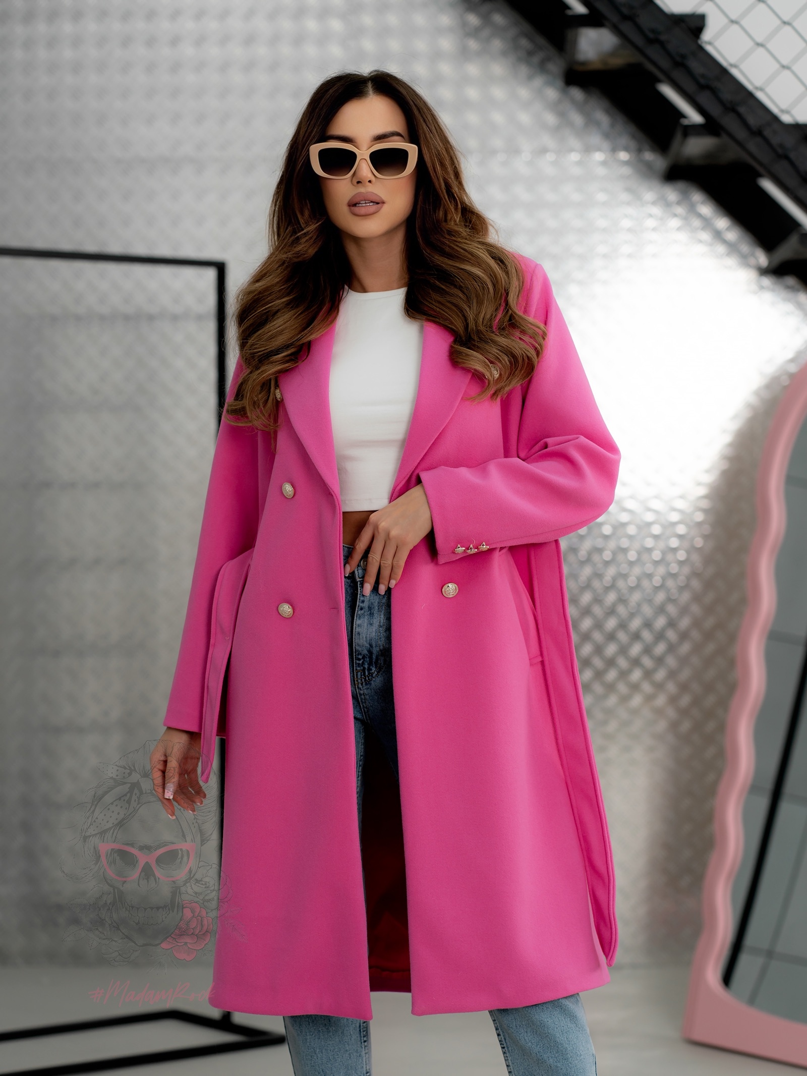 Płaszcz wiosenny Masi różowy