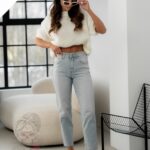 Sweter z krótkim rękawem Gorem ecru