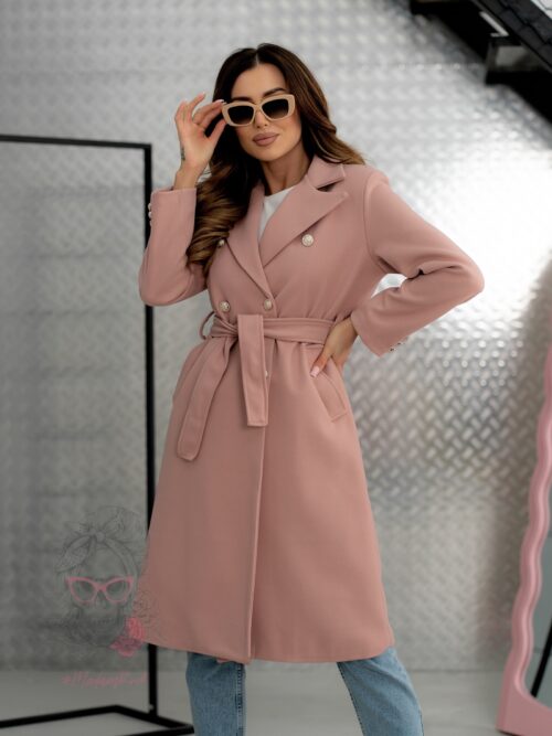 Płaszcz wiosenny Masi brudny róż