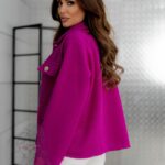 Kurtka/ koszula wiosenna z baranka Foln amarantowa