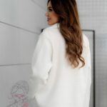 Kurtka/ koszula wiosenna z baranka Foln biała