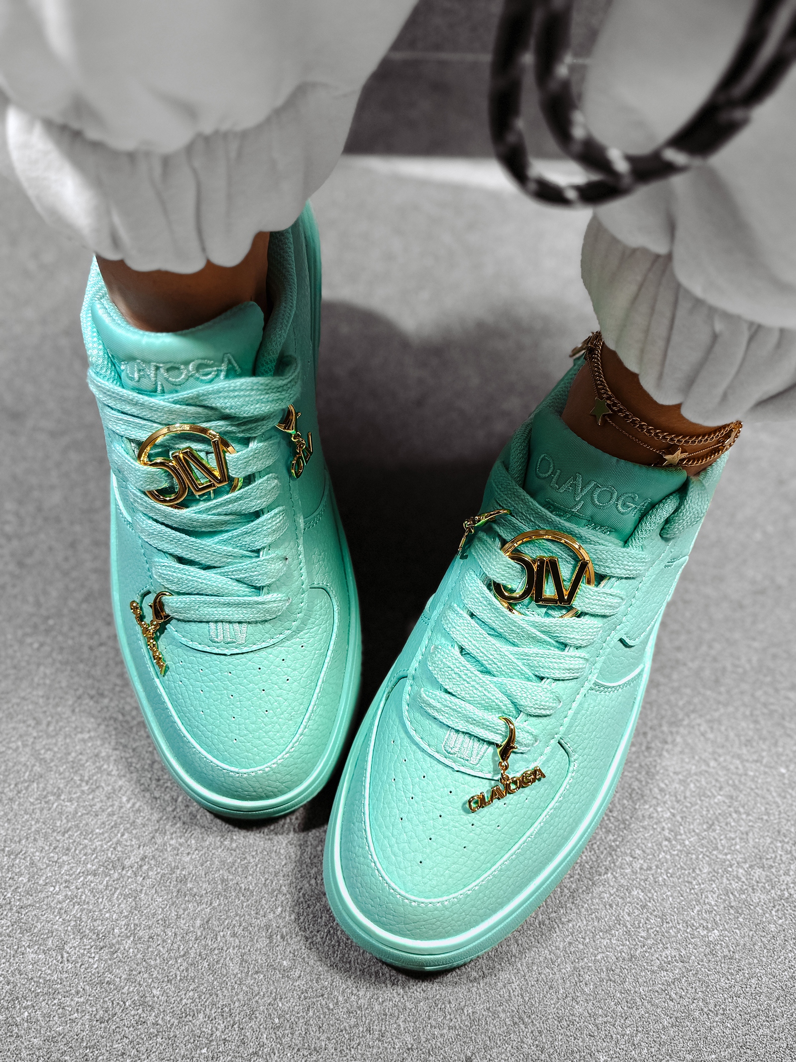 Sportowe buty damskie HEELY OLAVOGA miętowe