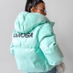 Kurtka damska z kapturem FOXY OLAVOGA miętowa