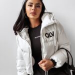 Kurtka damska z kapturem FOXY OLAVOGA ecru