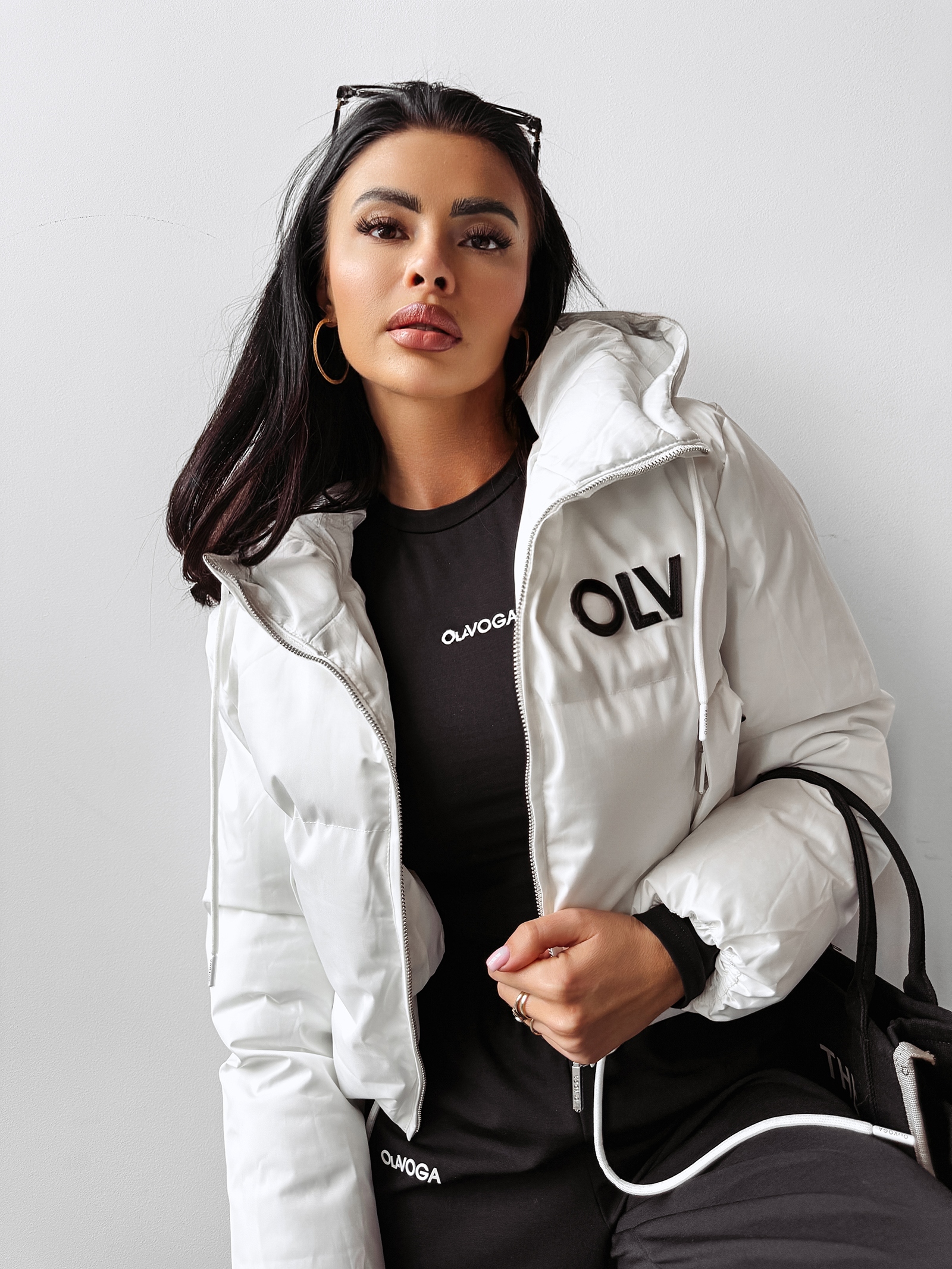 Kurtka damska z kapturem FOXY OLAVOGA ecru