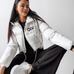 Kurtka damska z kapturem FOXY OLAVOGA ecru