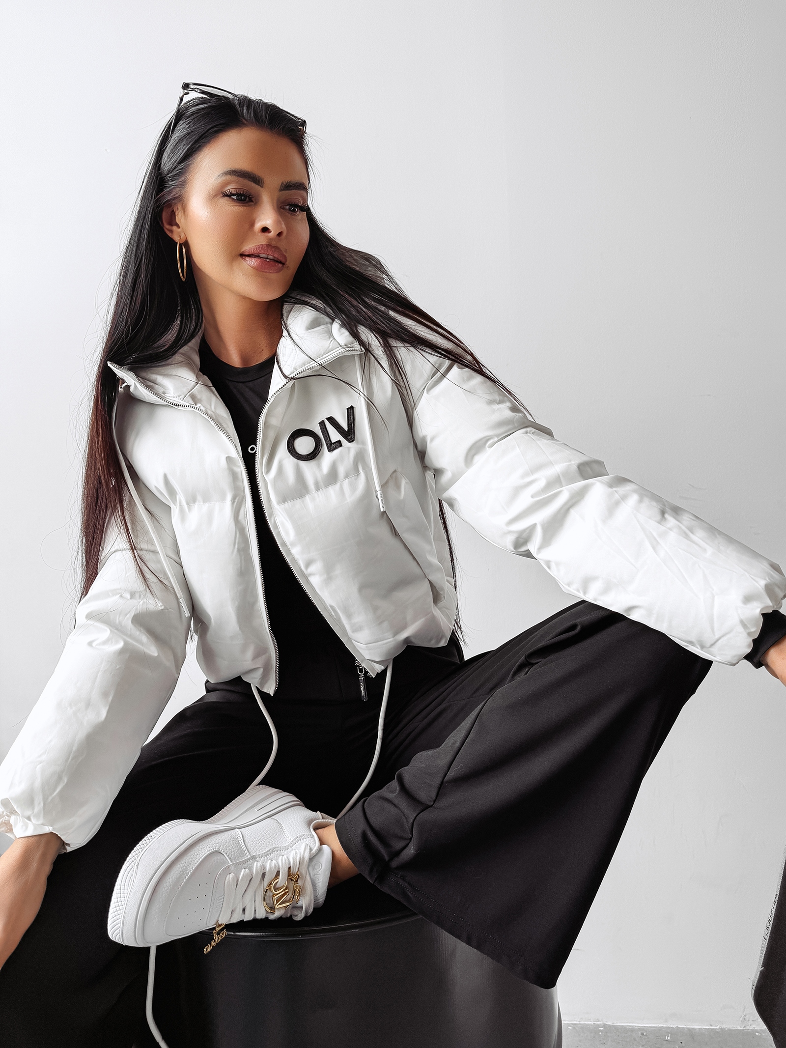 Kurtka damska z kapturem FOXY OLAVOGA ecru