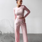 Komplet elastyczny CANARY OLAVOGA pudrowy róż