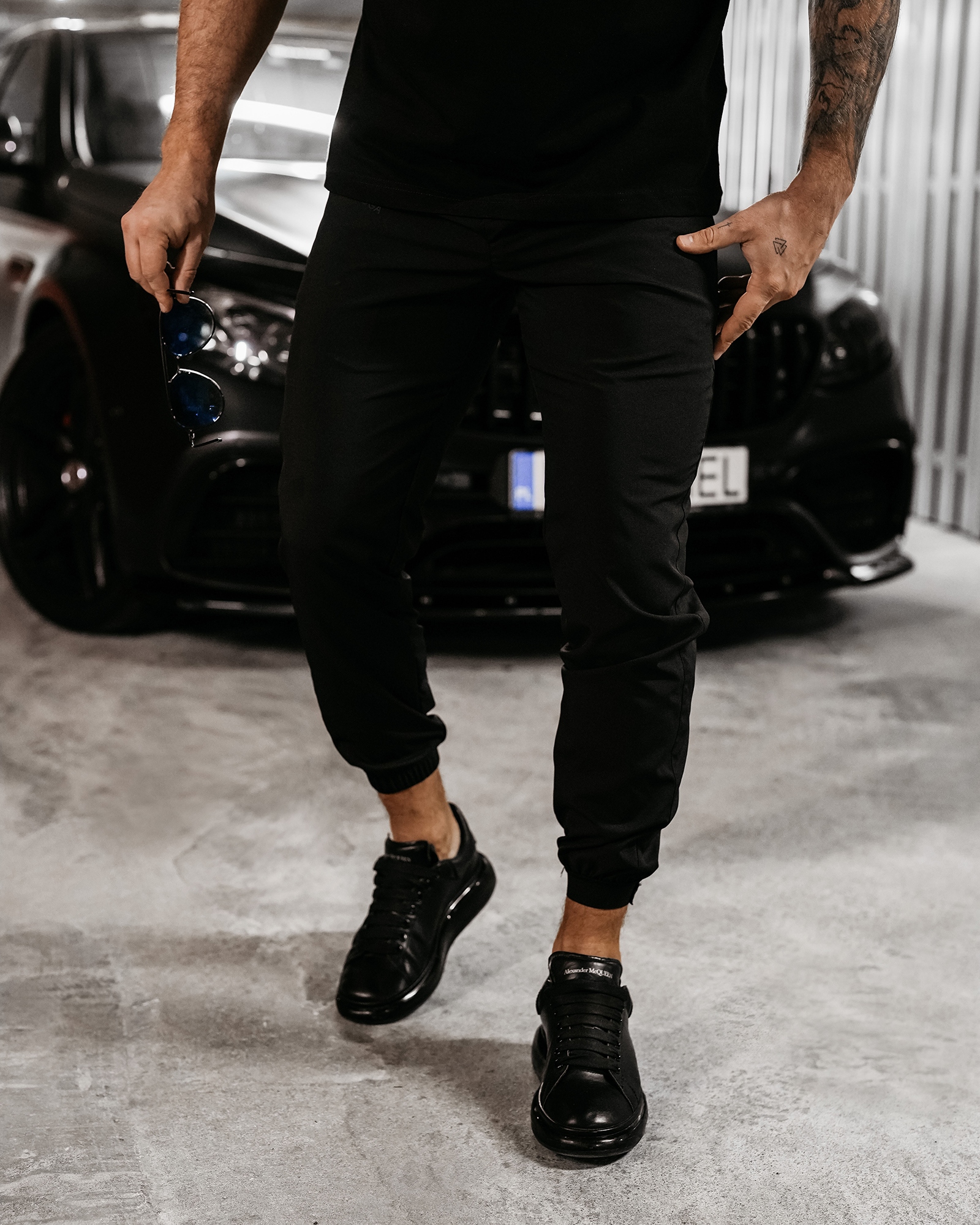 Spodnie sportowe męskie BULL OLAVOGA czarne Spodnie sportowe męskie BULL OLAVOGA czarne