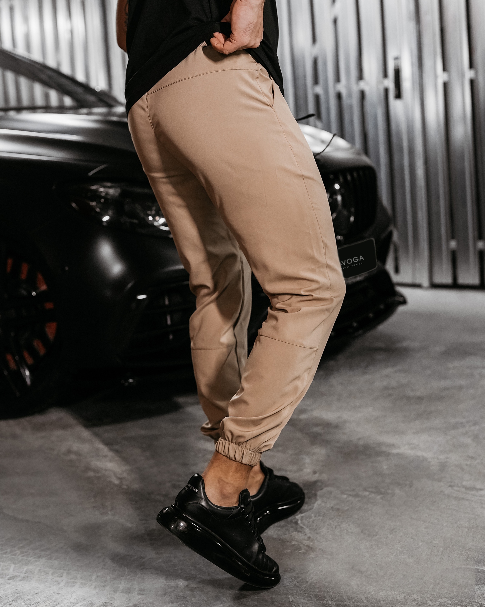 Spodnie sportowe męskie BULL OLAVOGA beżowe