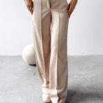 Spodnie damskie eleganckie BEGONIA OLAVOGA beżowe