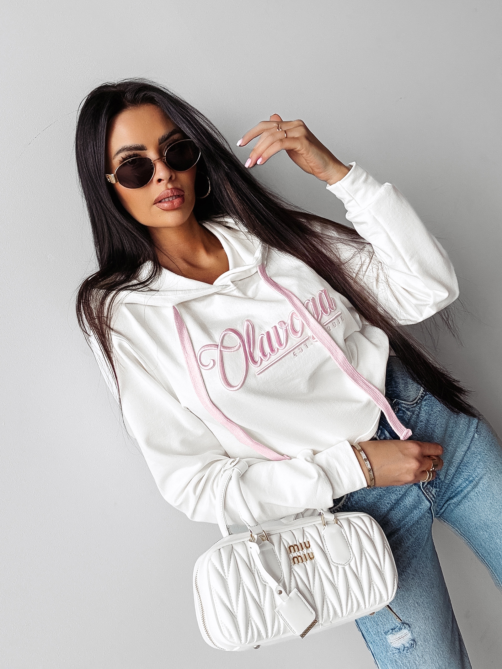 Bluza z kapturem TULUZA OLAVOGA ecru