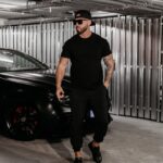 T-shirt męski klasyczny BERGO OLAVOGA czarny