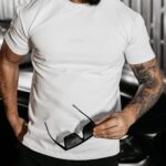 T-shirt męski klasyczny BERGO OLAVOGA ecru