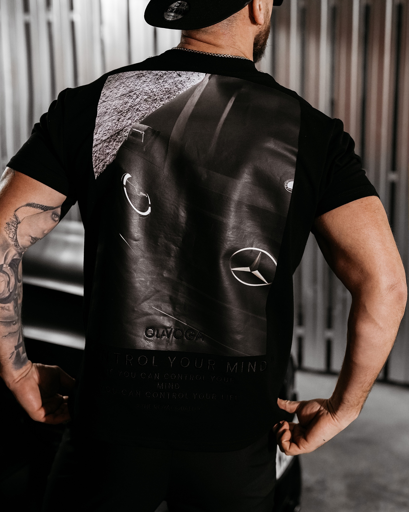 T-shirt męski klasyczny BERGO OLAVOGA czarny