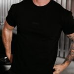 T-shirt męski klasyczny BERGO OLAVOGA czarny