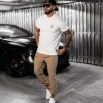 T-shirt męski STONE OLAVOGA ecru