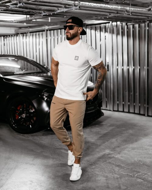 T-shirt męski STONE OLAVOGA ecru