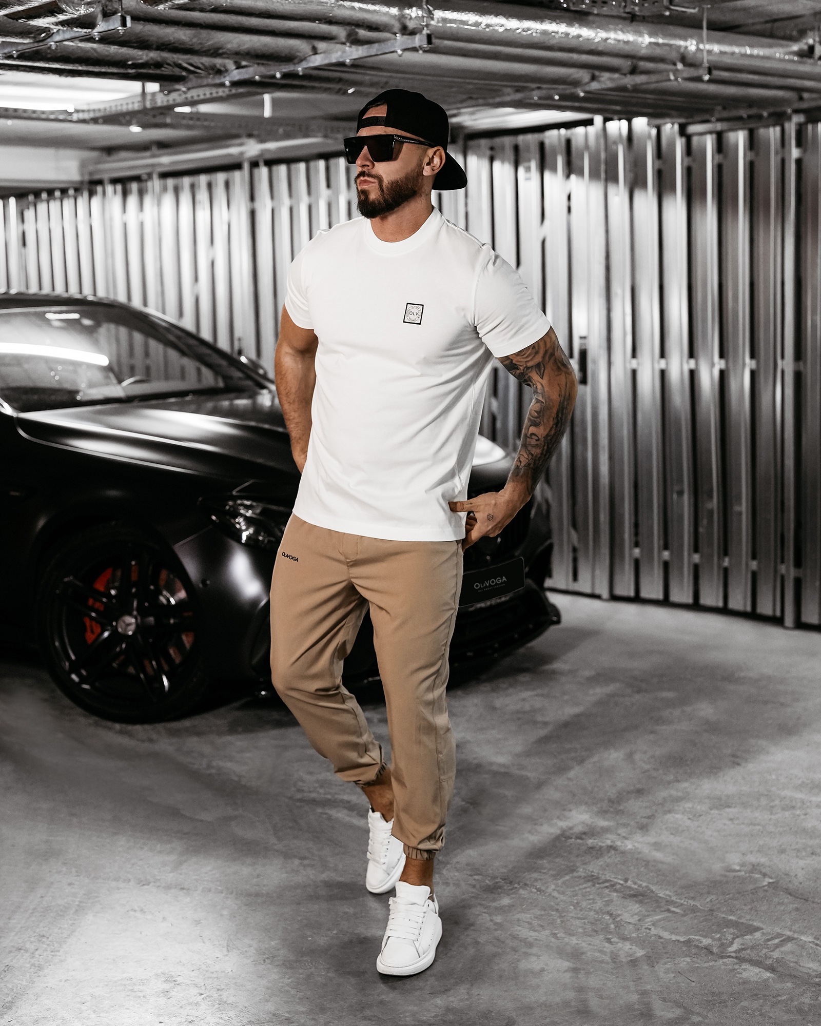 T-shirt męski STONE OLAVOGA ecru