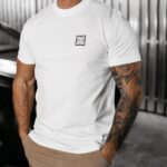 T-shirt męski STONE OLAVOGA ecru