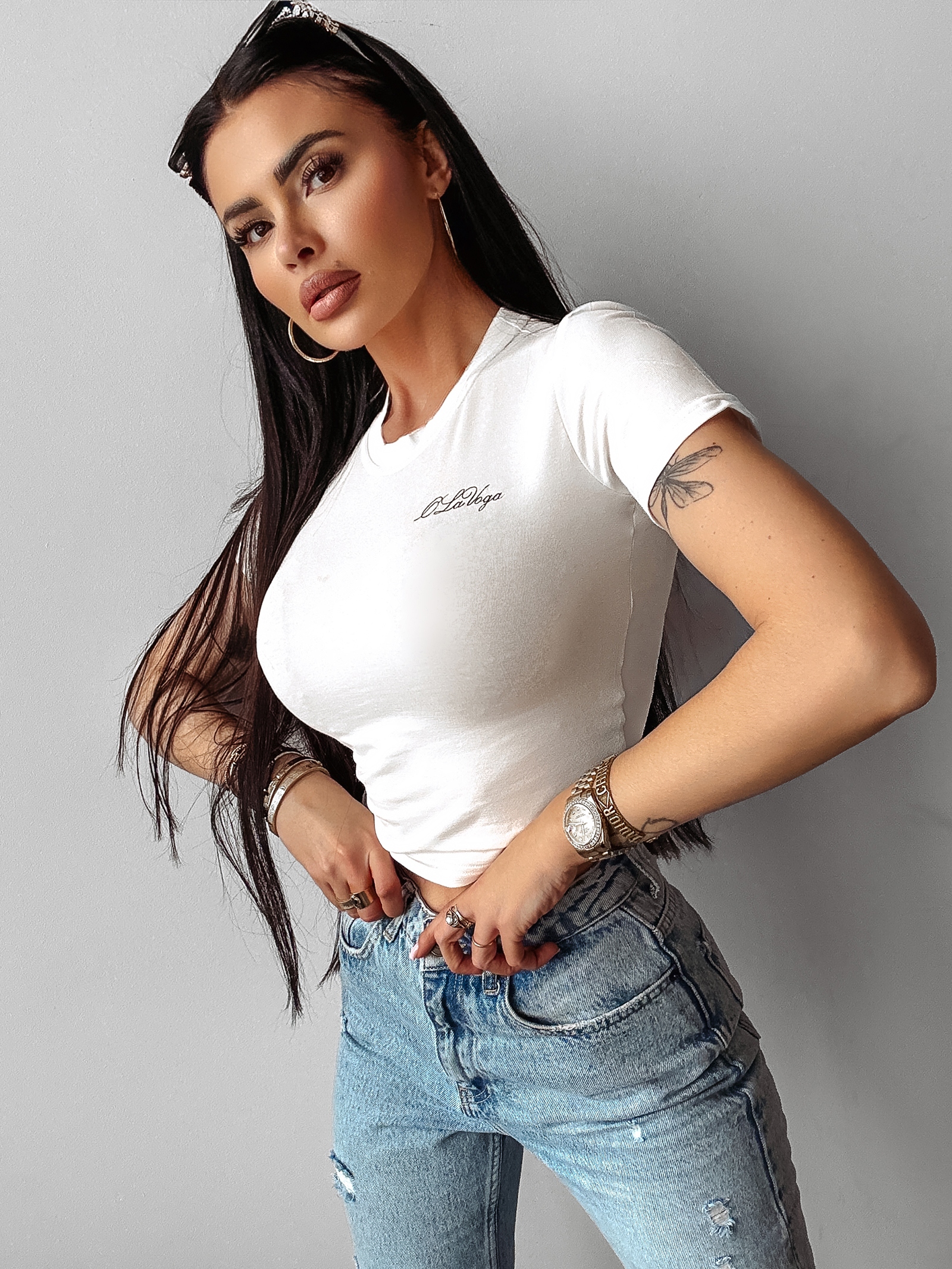 Bluzka krótka LIMA OLAVOGA ecru