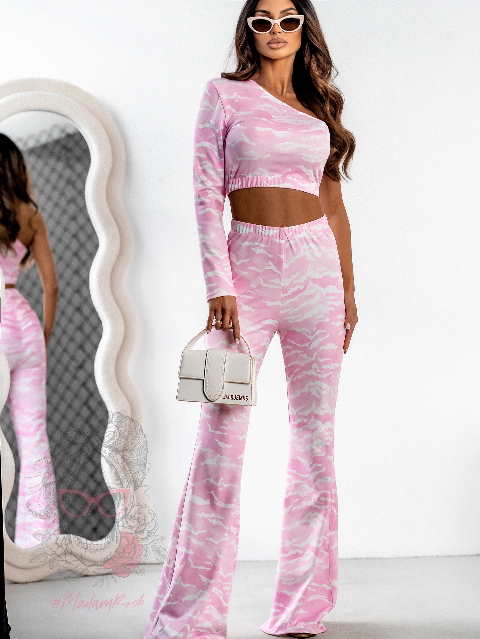 Komplet elastyczny NB Zirio różowo-biały