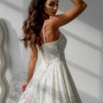 Sukienka błyszcząca NB Olipma srebrna