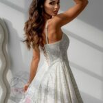 Sukienka błyszcząca NB Olipma srebrna