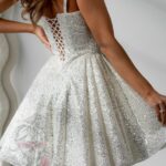 Sukienka błyszcząca NB Olipma srebrna