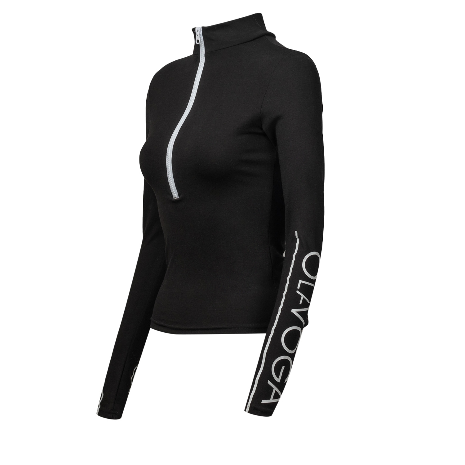 PRZEDSPRZEDAŻ Bluzka z suwakiem BIANCO OLAVOGA czarna