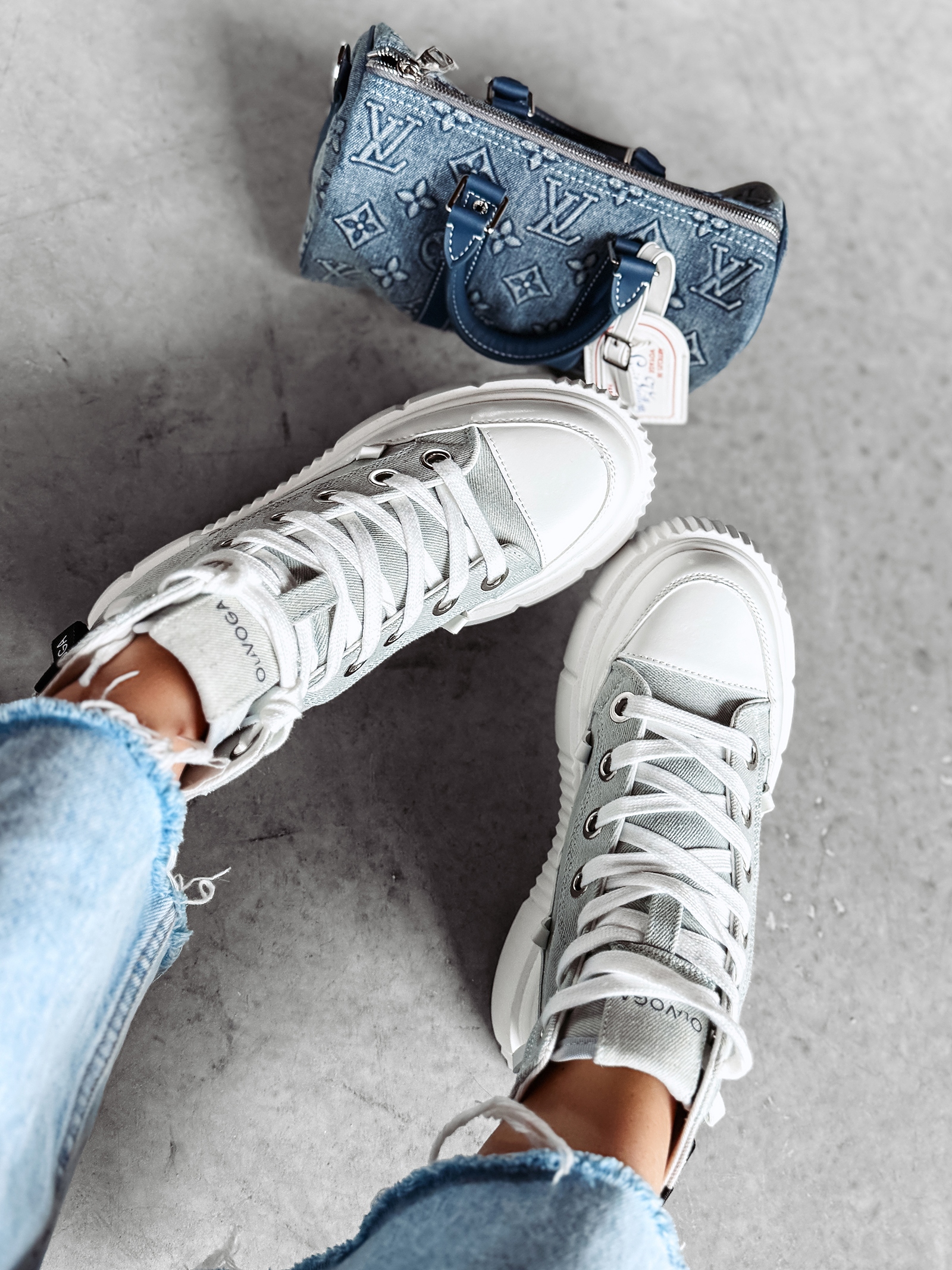 Trampki damskie DAZZLE OLAVOGA jeans szare