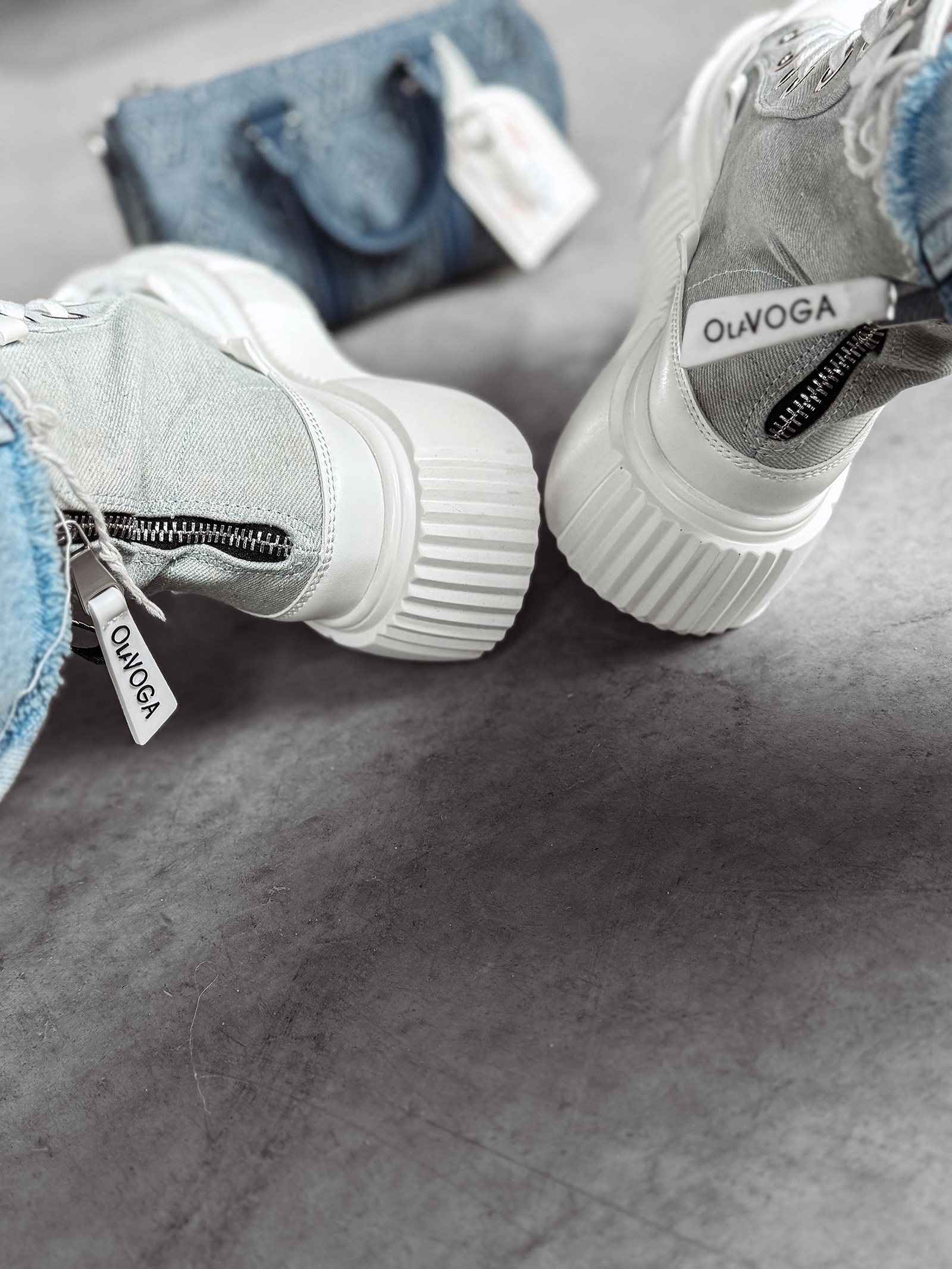 Trampki damskie DAZZLE OLAVOGA jeans szare