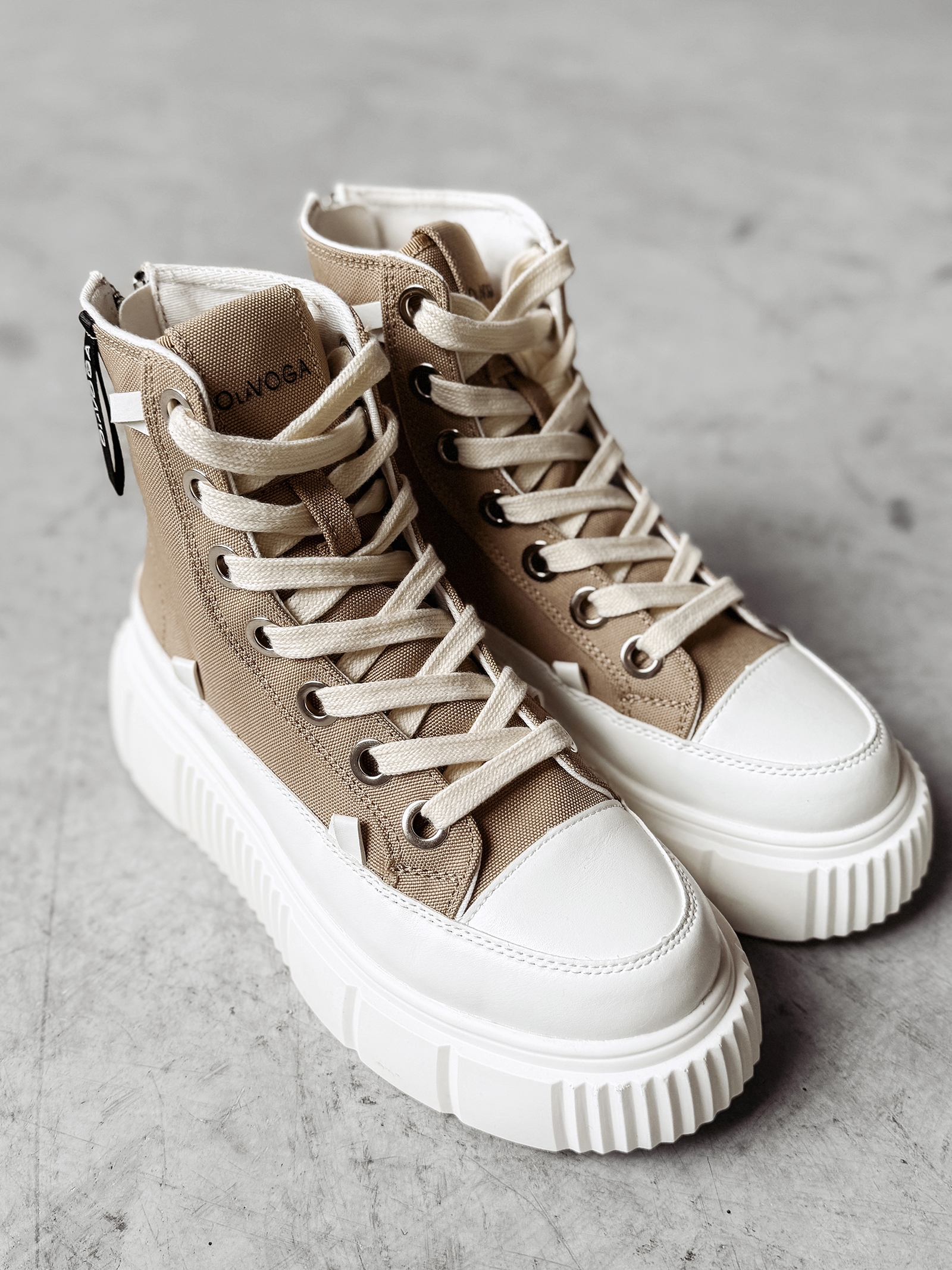 Trampki damskie DAZZLE OLAVOGA beżowe