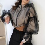 Bluza z tiulem MC Tulle j.beżowa