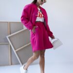 Kurtka bomberka MC The Label amarantowa