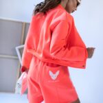 Kurtka bomberka MC The Label neonowy koral