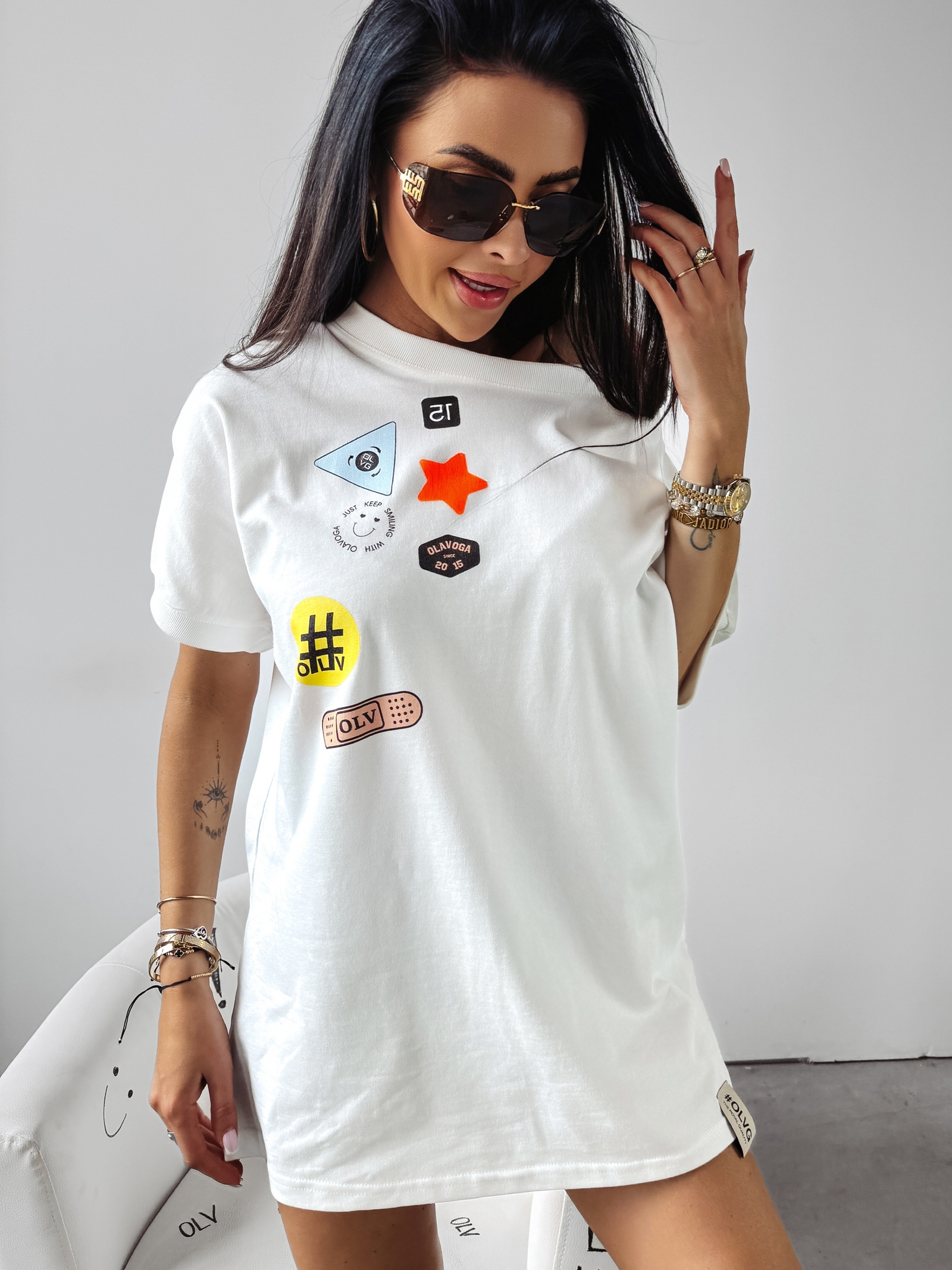 T-shirt oversize MULBERRY Ola Voga ecru