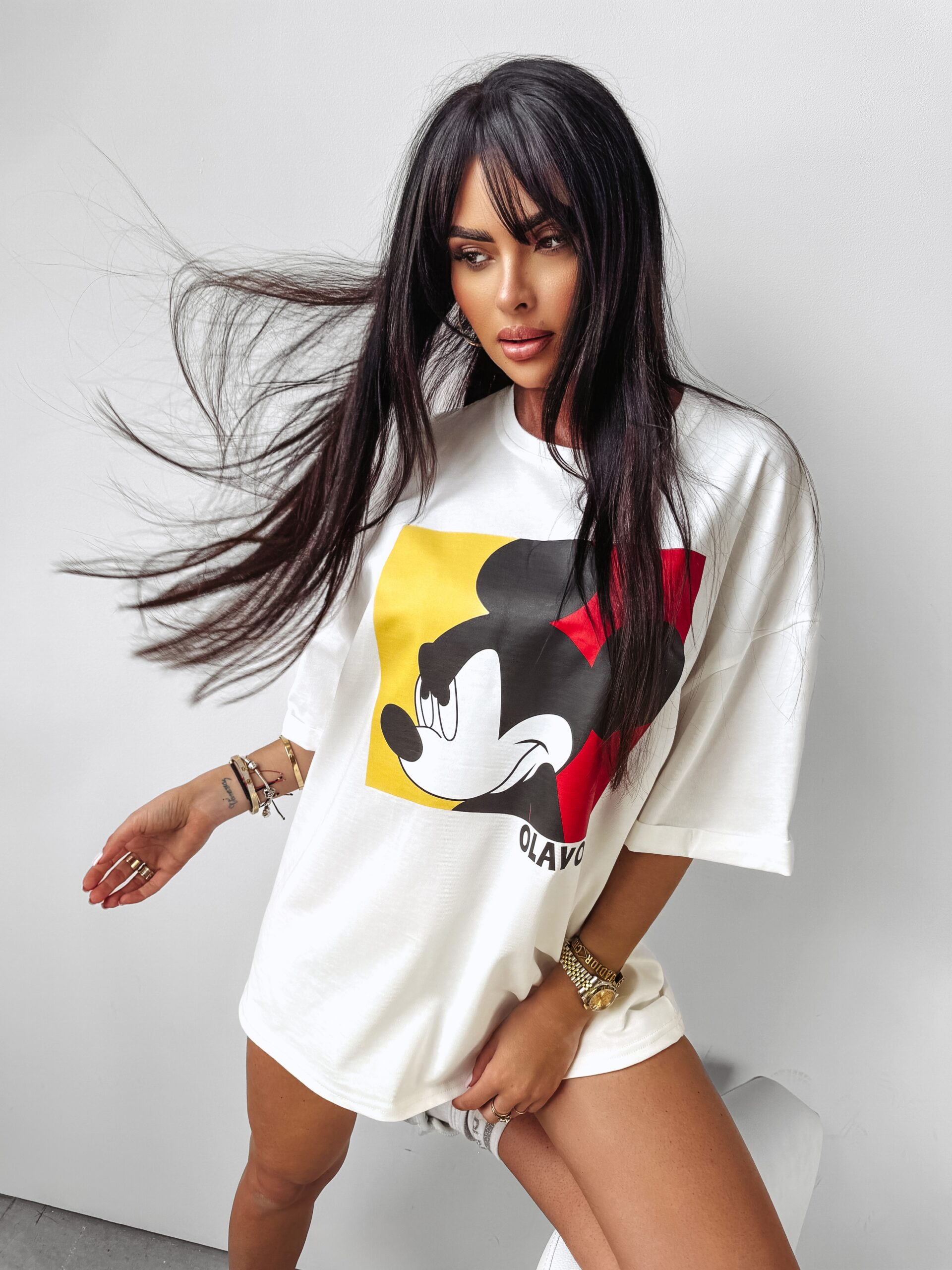 T-shirt oversize MALLOY OLAVOGA ecru T-shirt oversize MALLOY OLAVOGA ecru