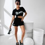 Komplet welurowy Couture Ola Voga czarny