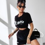 Komplet welurowy Couture Ola Voga czarny