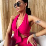 Komplet elastyczny modelujący Moss Ola Voga amarantowy