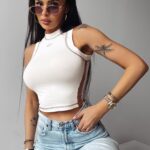 Top dopasowany LYON OLAVOGA ecru