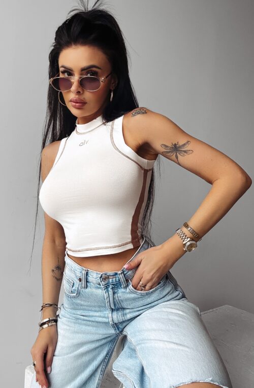 Top dopasowany LYON OLAVOGA ecru