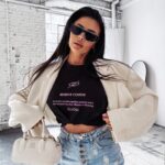 T-shirt klasyczny GLASS OLAVOGA czarny