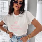 T-shirt klasyczny GLASS OLAVOGA ecru