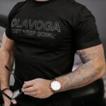 T-shirt męski bawełniany COELLO OLAVOGA czarny